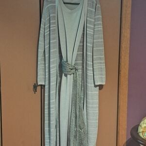 Long Dress w Coat & Scarf
